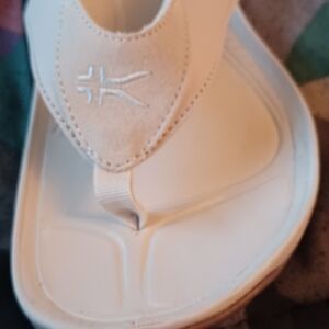 New Kuru White Leather Sandals Flip Flop 8